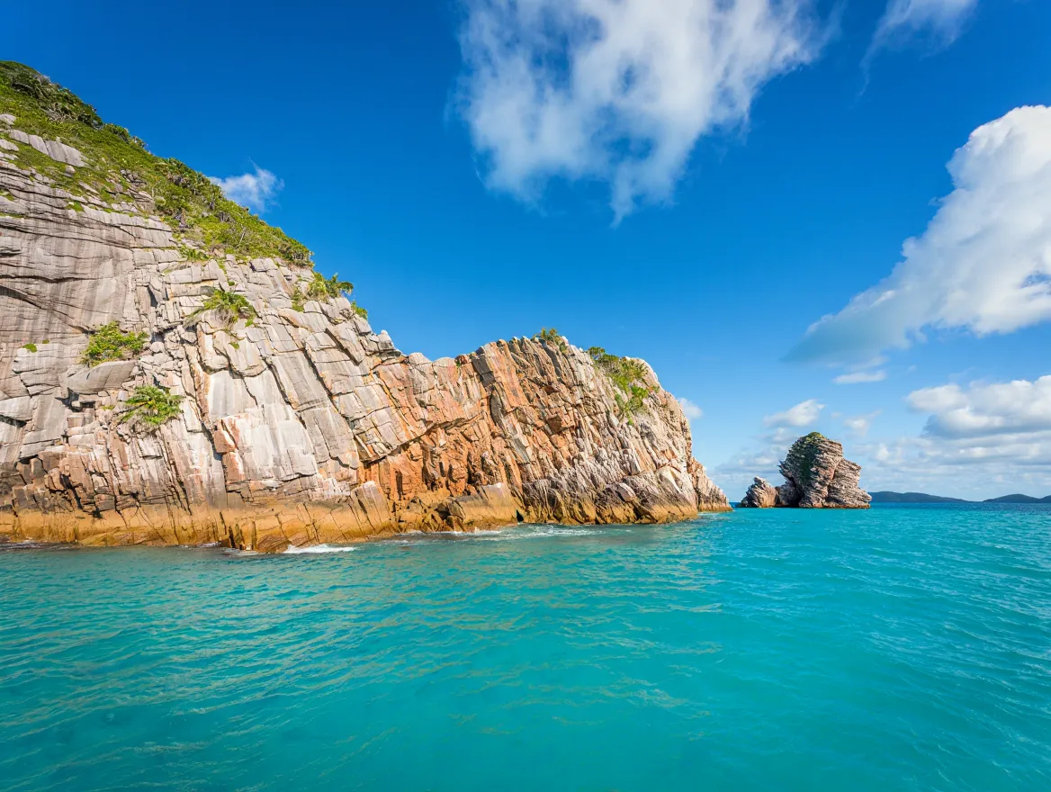 Rocky coastal formations in Queensland